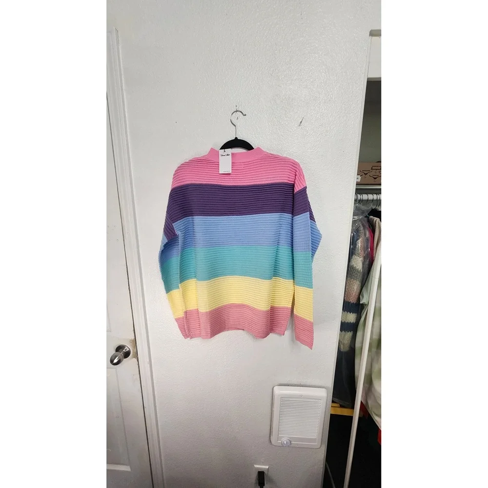 The Storm Cellar Sweater‎ Womens Medium Rainbow NWT